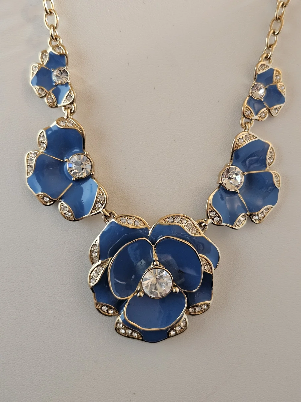 Kate Spade New York Beach House Blue Floral Statement Necklace